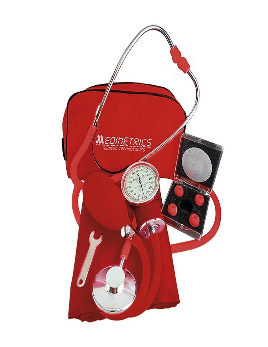 KIT DE BAUMA ANEROIDE CON ESTETO SIMPLE (ROJO)