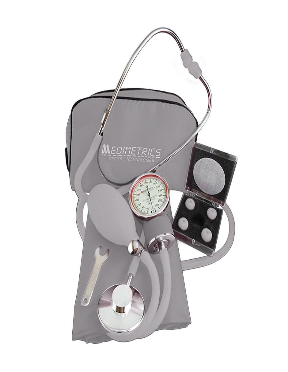 KIT DE BAUMA ANEROIDE CON ESTETO SIMPLE (GRIS)