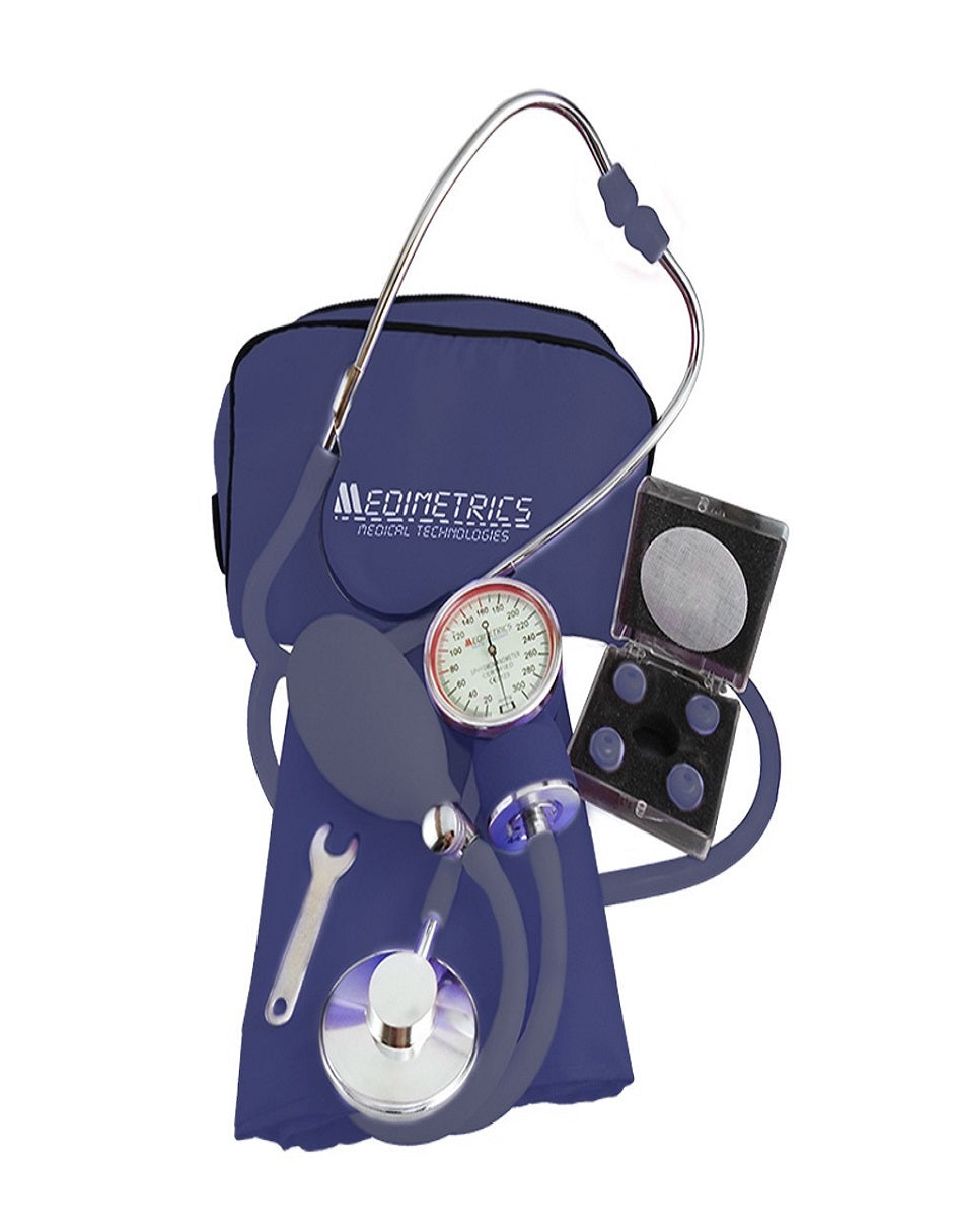 KIT DE BAUMA ANEROIDE CON ESTETO SIMPLE (AZUL)