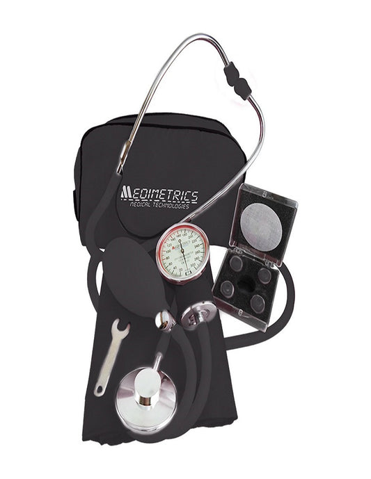 KIT DE BAUMA ANEROIDE CON ESTETO SIMPLE (NEGRO)